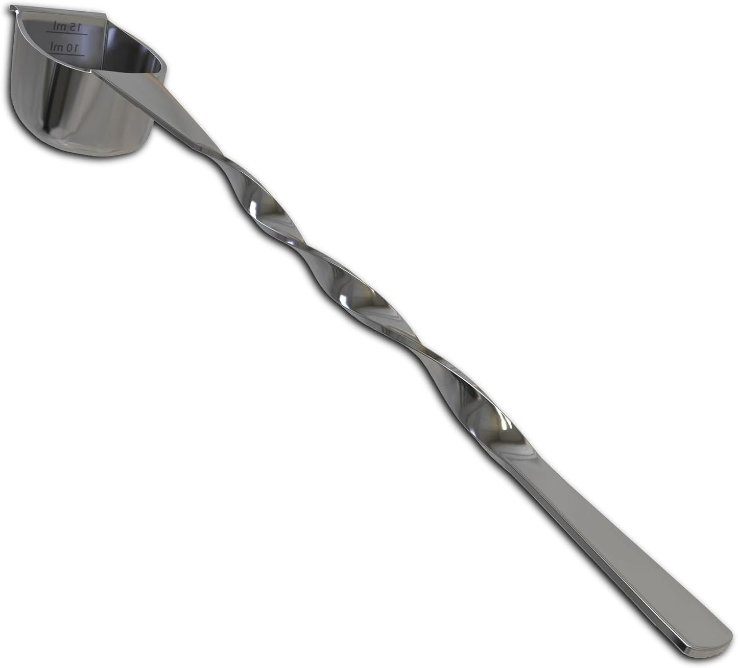 Rattleware Stainless Steel Spoon Twist - Espresso Spoon with Graduated Measure and Scraper Front - Perfect for Precision Coffee Making