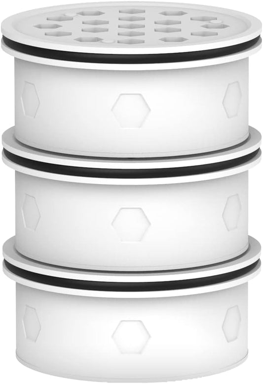 GLACIER FRESH Water Pitcher Filter Replacement for LS Home Dispenser and Pitcher Systems, Reduces Chlorine Taste and Odor, 3 Activated Carbon + Ion Exchange Filters