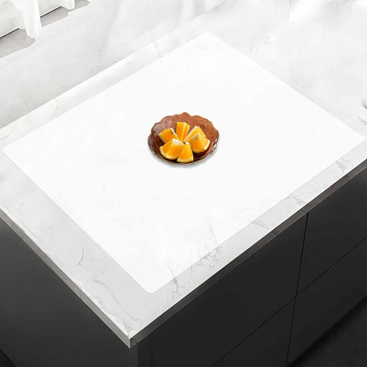 24"x24"(60cmx60cm) Silicone Mat for Kitchen Counter, Heat Resistant Non-Slip Countertop Protector, Waterproof Silicone Craft Mat for Kitchen Island, Semitransparent