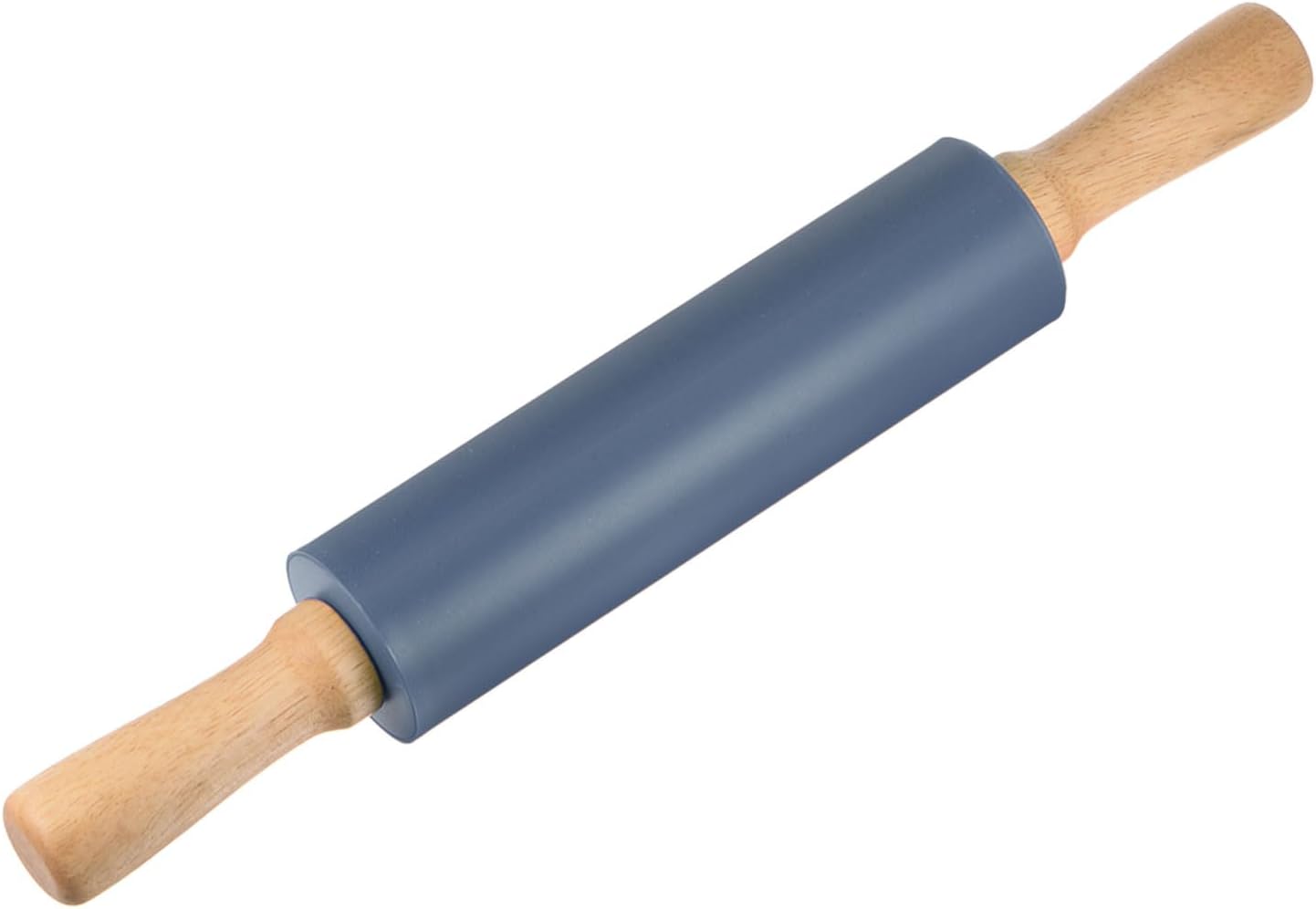 HARFINGTON Silicone Rolling Pins for Baking 15 Inch Wooden Handle Non Stick Rolling Pin Small Roller Playdough Rolling Pins for Dough Pizza Pastry Fondant Kitchen, Drak Blue