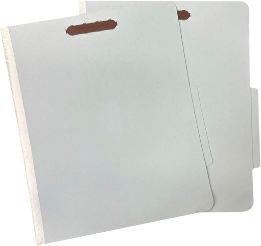 Amazon Basics Sturdy 10-Pack Letter Size Pressboard Classification File Folders with Fasteners, Dividers, 2” Expansion, 11.97 x 10.55 inch, Green