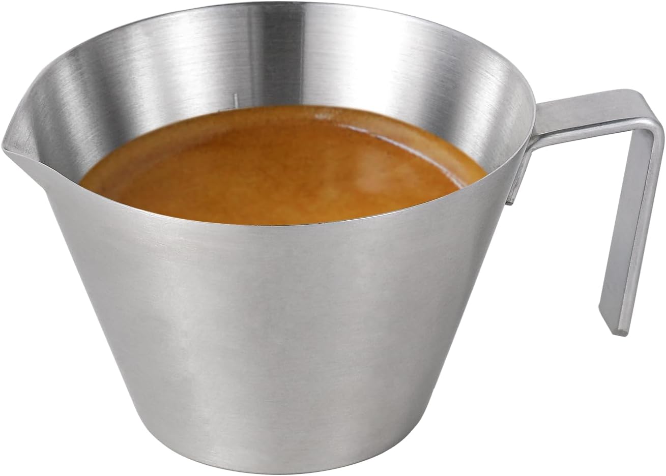 MHW-3BOMBER Espresso Measuring Cup Espresso Shot Cup 2oz Stainless Steel Pouring Cup for Tomato Sauce|Steak Sauce|Desserts|Beverages| (Matte Glossy) G5140