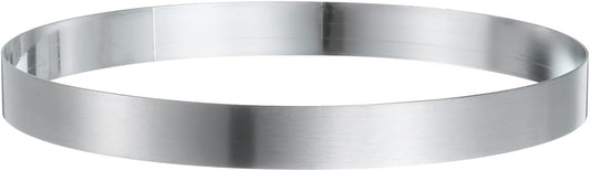 HARFINGTON Round Cake Ring 7.48 x 1 Inch Seamless Stainless Steel Pastry Mousse Dessert Ring Mirror Coating for Baking Cooking English Muffins Crumpet Making Tool