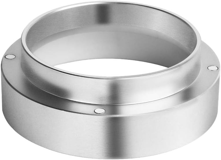 Aluminum Espresso Coffee Dosing Funnel Dosing Ring Funnel Replacement for 53mm Portafilters Espresso Machine Espresso Hand Tampers Accessories (53mm)