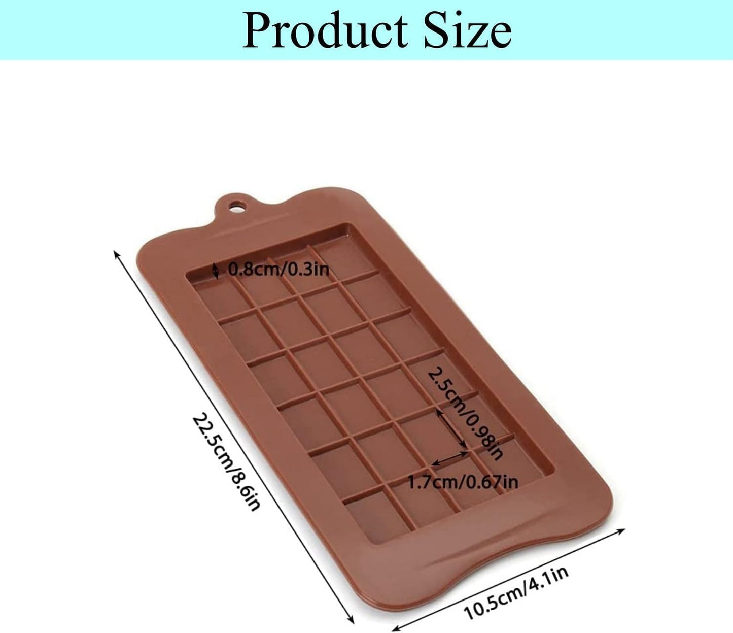 Protein Bar Molds, Energy Bar Molds 3 Pack Break Apart Silicone Chocolate Candy Molds, Non-Stick, BPA Free, Reusable for Homemade Snacks, Gifts