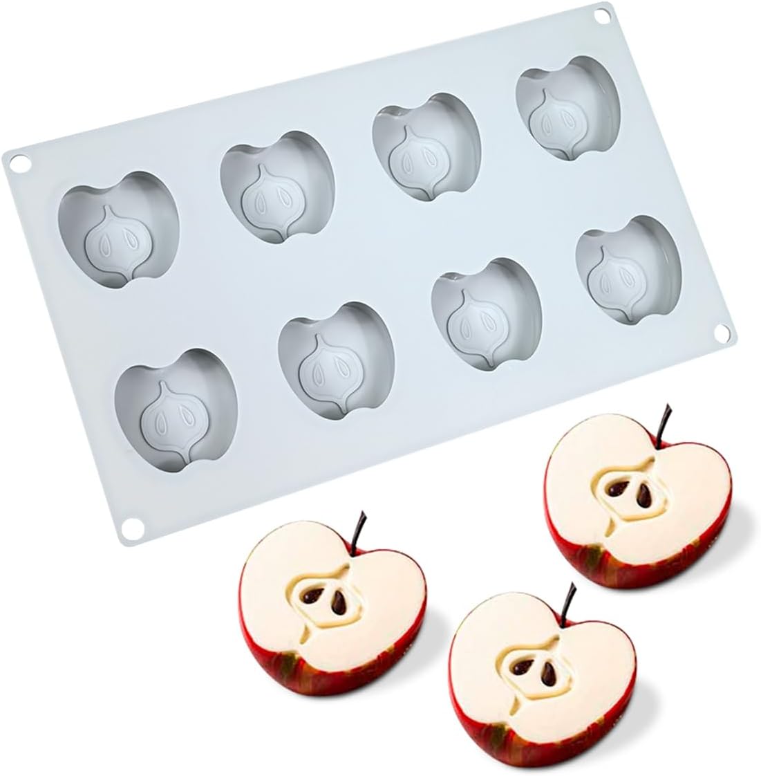 mostsom Appple Shaped Mousse Silicone Molds Chocolate Cake Mould Dessert Baking Form Cake Decorating Tools (G_ Appple)