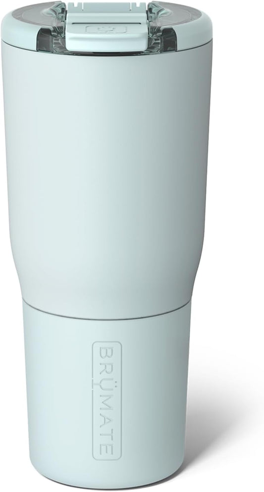 BrüMate Nav 25oz 100% Leak Proof Insulated Travel Tumbler with Magnetic BevLock™ Lid - Double Wall Cup-Holder Friendly Stainless Steel Mug (Blue Agave)