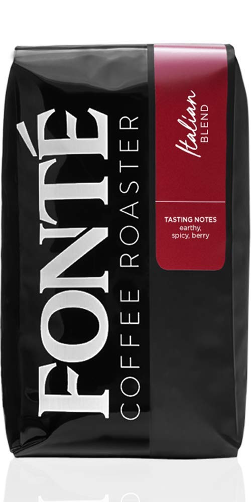 Fonte Coffee Roaster - Whole Bean Coffee - Medium-Dark Fresh Roast - Roasted in Seattle - Single Origin - Earthy, Spicy, Blueberry - 12 oz - Italian