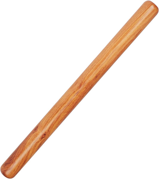 Natural High-Density Solid Bubinga Wood French Rolling Pin | 50% Heavier than Sapele pins | Less Effort | Perfect for Pies, Pastry & Cookies | Protective Fabric Sleeve - Ideal Baking Gift.