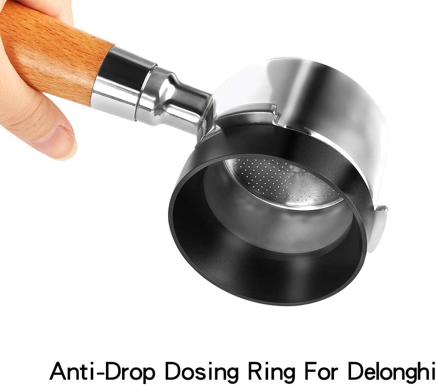 Aluminum Espresso Coffee Dosing Funnel Dosing Ring Funnel Replacement for 53mm Portafilters Espresso Machine Espresso Hand Tampers Accessories (53mm)