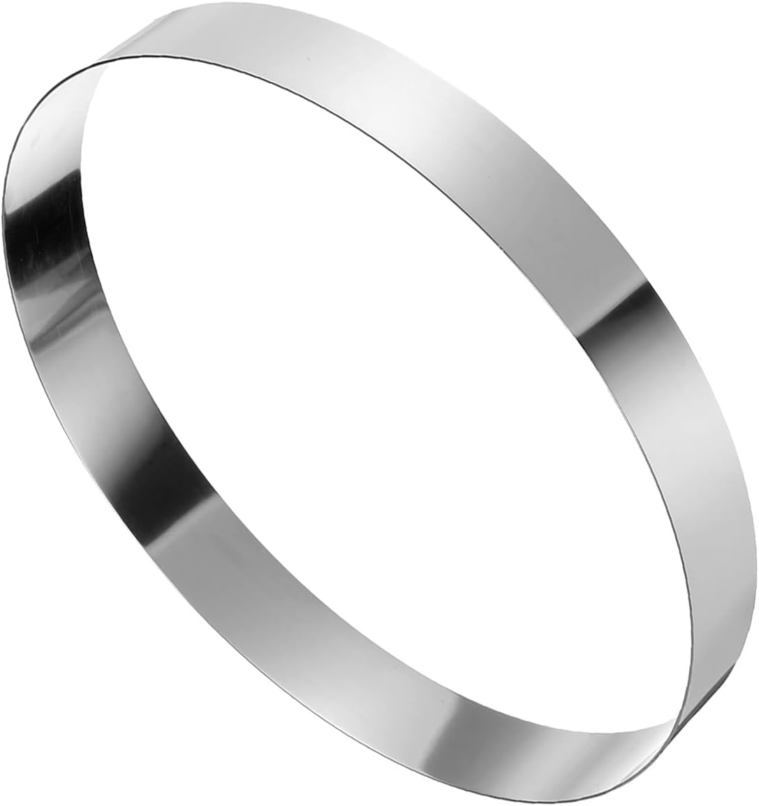 HARFINGTON Round Cake Ring 14 x 2 Inch Seamless Stainless Steel Pastry Mousse Dessert Ring Mirror Coating for Baking Cooking Making Tool