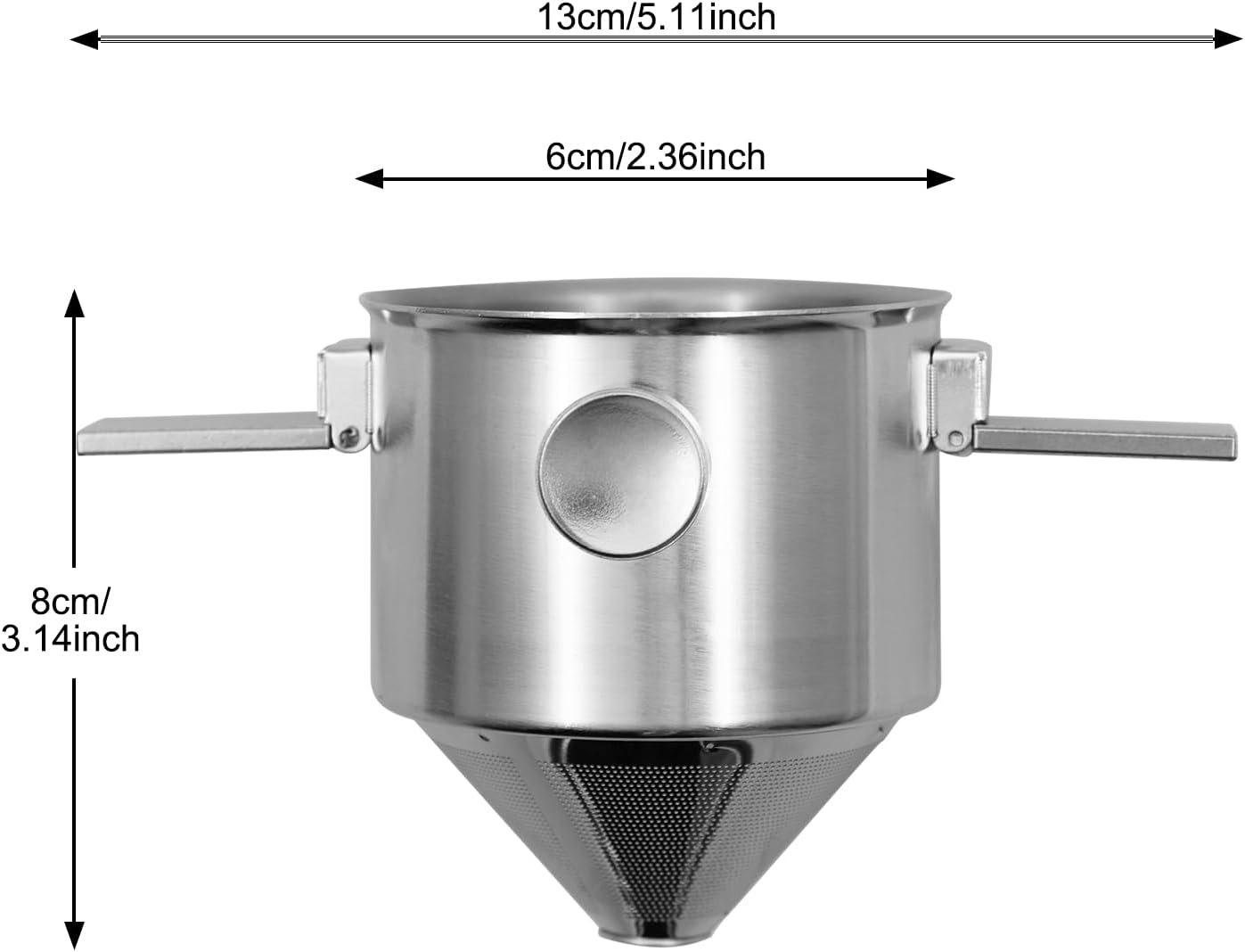 Collapsible Coffee Filter-Stainless Steel Camping Coffee Filter-Reusable Paperless Coffee Filter Canister Coffee Dripper-Coffee Filter Holder for Carrying Around While Camping