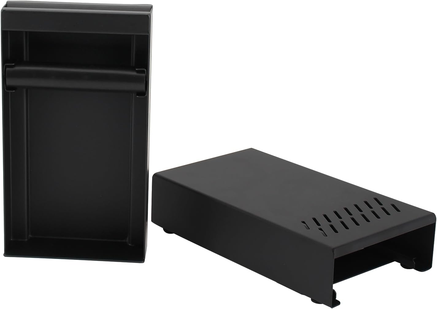 Espresso Knock Box Drawer, Stainless Steel Coffee Grounds Container with Removable Rubber Knock Bar and Non-slip Base, Mini 9.29 x 5.43 x 2.08 inches (Black)