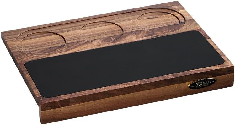 Bincoo Wooden Corner Coffee Tamper Mat,Espresso Tamper Station,Suit for 51-58mm Coffee Tamper Holder Pad for Baristas Protect Your Worktop(Wood 3 hole)