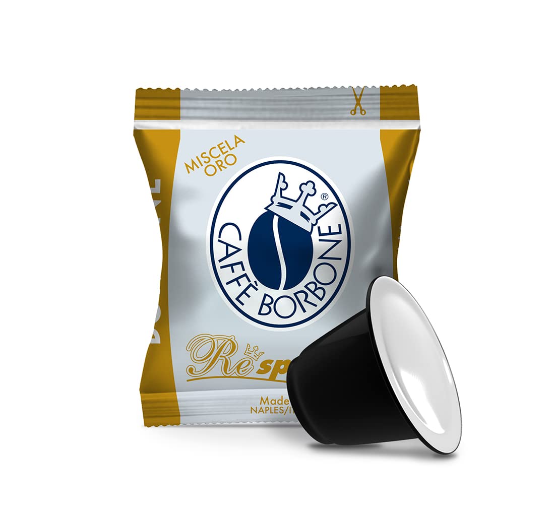 Caffè Borbone Respresso Espresso 100 Capsules - Miscela Oro (Gold) - Compatible with Nespresso® Original Line Machines