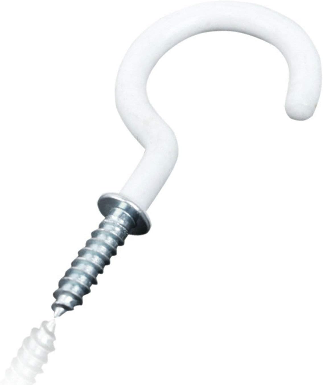 24 Pack Ceiling Hooks for Hanging Plants - 2.2 inches Heavy Duty, Hanging Hooks for Christmas Lights, Cups, Decors - Black Vinyl Coated Screw in Plant Hanger Hook Indoor and Outdoor