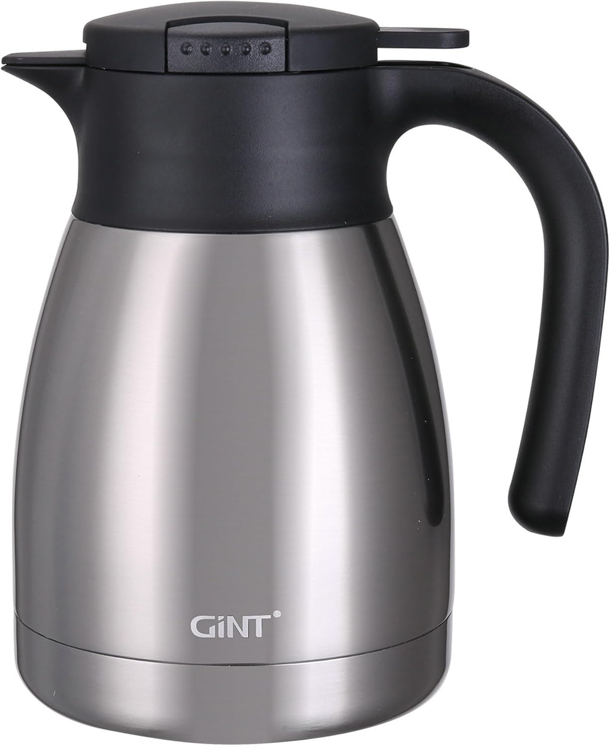 GiNT 34Oz Thermal Coffee Carafe, Insulated Stainless Steel Coffee Carafes for Keeping Hot/Double Walled Vacuum Coffee Carafe (Silver, 1L)