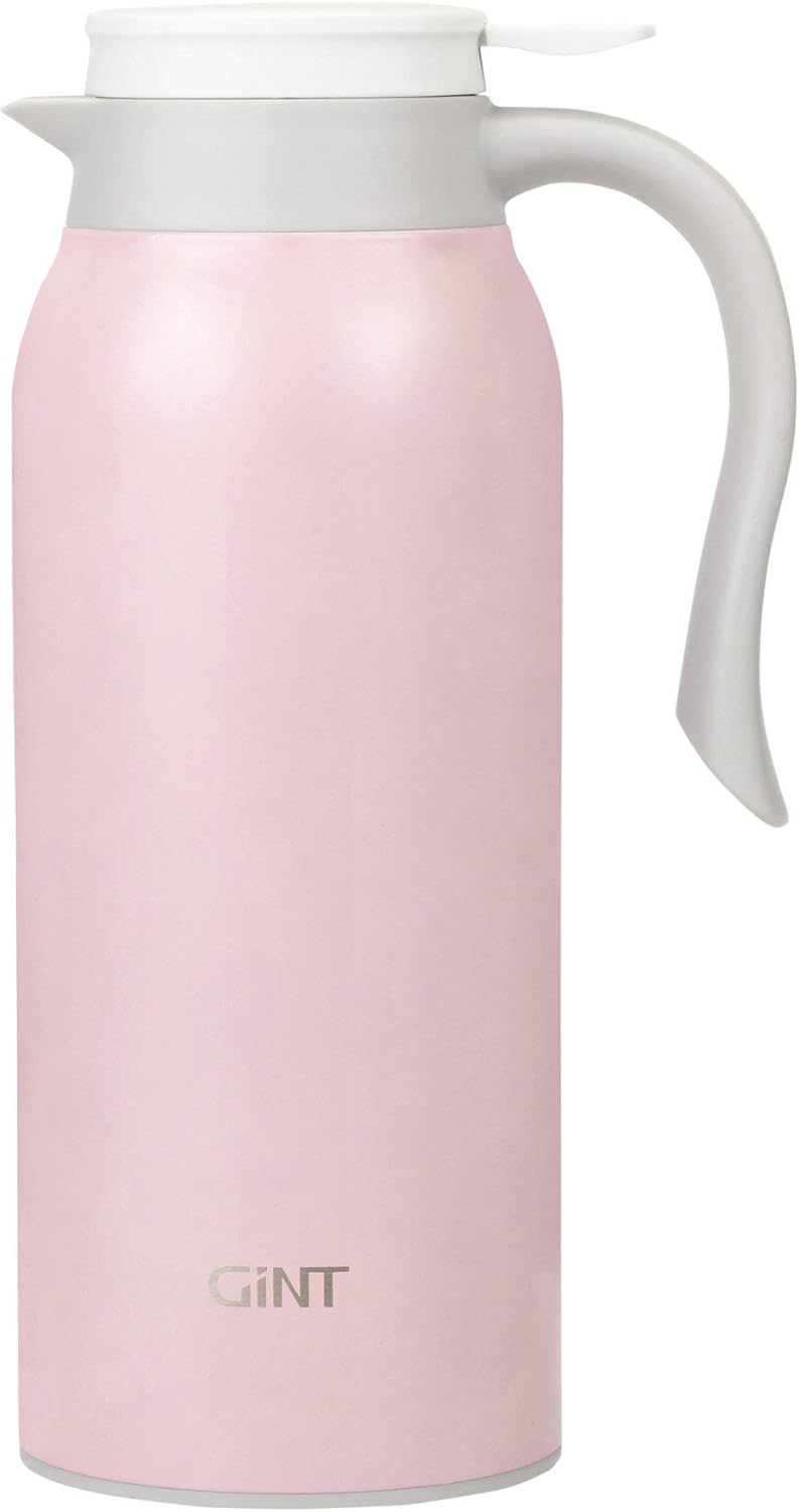 GiNT 51 Oz Stainless Steel Thermal Coffee Carafe, Double Walled Vacuum Insulated Flask, 12 Hour Heat Retention, 1.5 Liter Tea, Water, and Coffee Dispenser (Upgraded version Pink)
