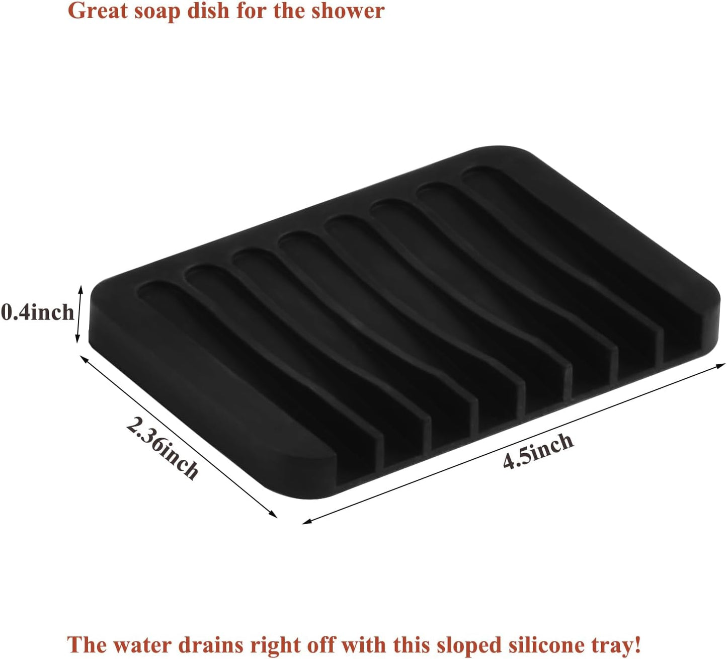 Farmhouse Wooden Vanity Tray with Soap Tray, Toilet Top Organizer, Ideal for Bathroom Toilet Tank (Black, 4.8" W11.5 Lx1.2 H)