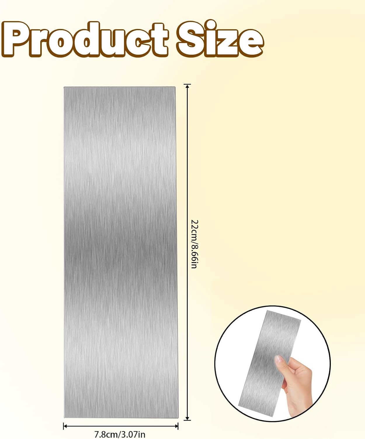 8.7 Inche Stainless Steel Cake Scraper，Double Sided Patterned Edge Stripe Edge Smoother Scraper Cake Decorating，Cake Decorating Comb Cake Scraper (1, 1-2)