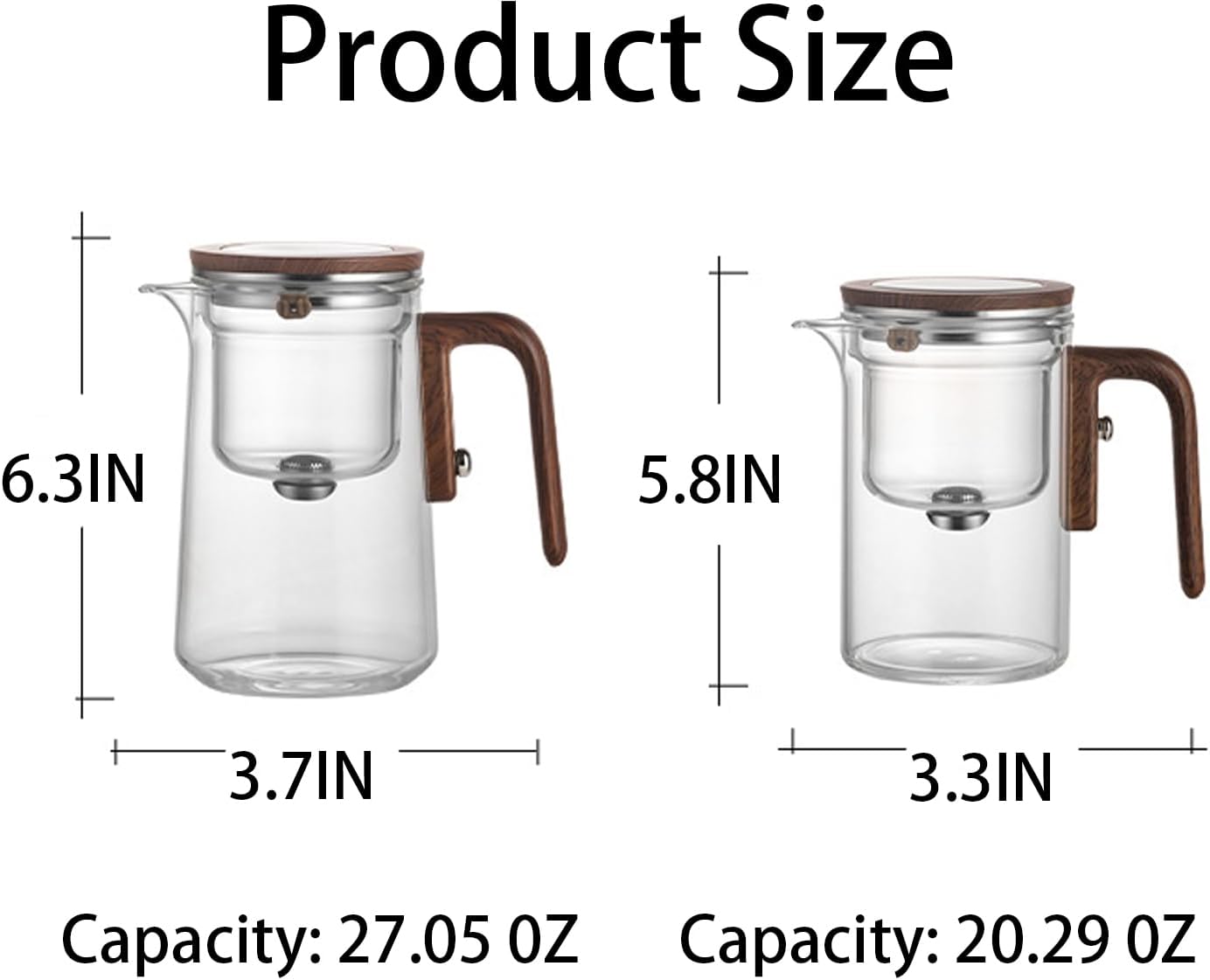 Enchanti Tea Pot, 800ML Witchcraft Magic Glass Teapot with Infuser Strainer and Lid for Loose Leaf Tea Herbal, Magnetic Water Separation Tea Maker Kettle Clear Enchantipot