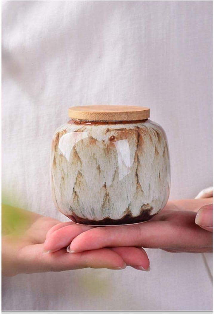 Ceramic Storage Jars, Exquisite Glaze Food Canisters for Kitchen Spice Storage,Tea Caddy Storage,Coffee Jar,Condiment Jar with Seald Lid (Rogue red carmine)