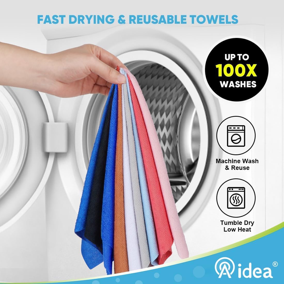 AIDEA Microfiber Cleaning Cloth 330 Sheets 6 Roll, Pink, Microfiber Towels for Cars, Shop Rags Washable,Cleaning Rags Reusable Paper Towels for Automotive, Mechanic, Workshops, House,11×9"