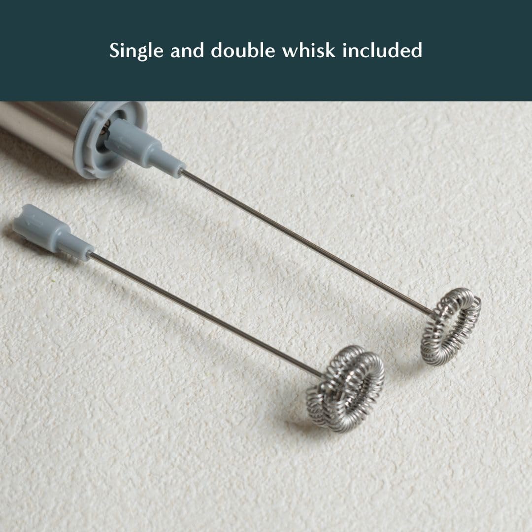 Naoki Matcha Electric Matcha Whisk and Milk Frother with Single and Double Frother Head Set - Barista Style Preparation for Matcha Green Tea & Lattes