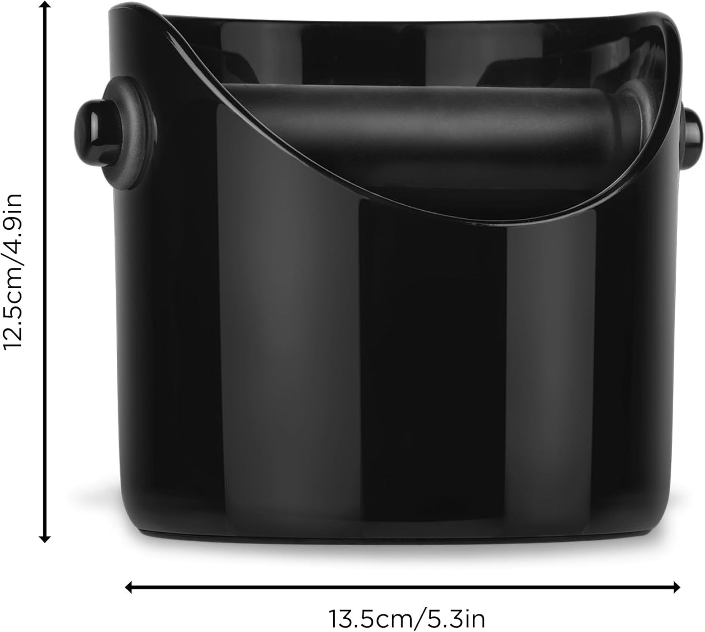 Dreamfarm Big Grindenstèin Sturdy, Compact, Modern Space-Saving Espresso Coffee Grind Knock Box -Black