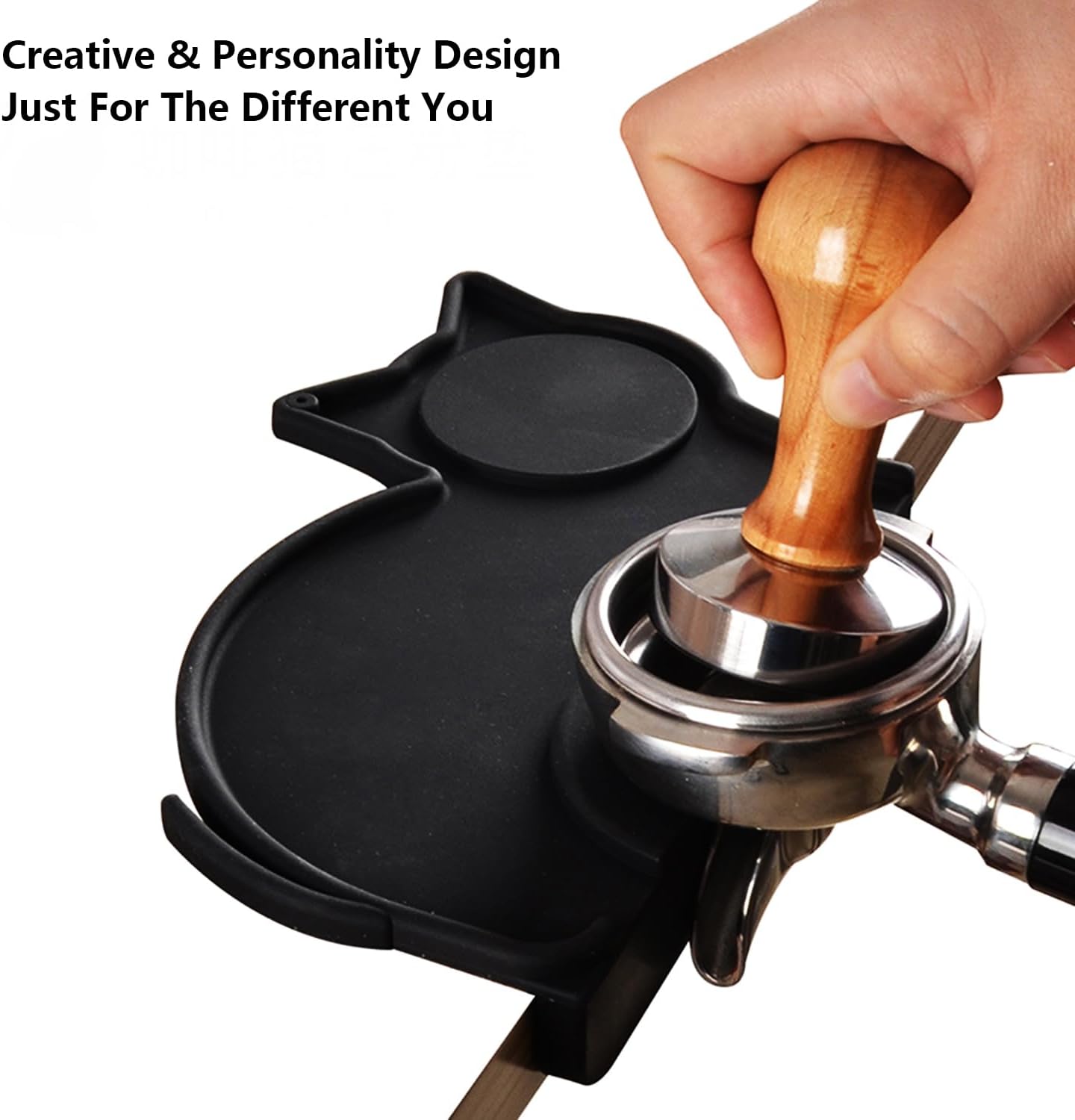 Coffee Tamper Mat Silicone Corner Tamping Mat (Coffee Cat)