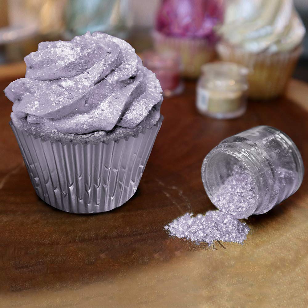 BAKELL Soft Purple Edible Glitter, 25 Grams | TINKER DUST Edible Glitter | KOSHER Certified | 100% Edible Glitter | Cakes, Cupcakes, Cake Pops, Drinks, Dessert Vegan Glitter & Dusts (25g, Soft Purple)