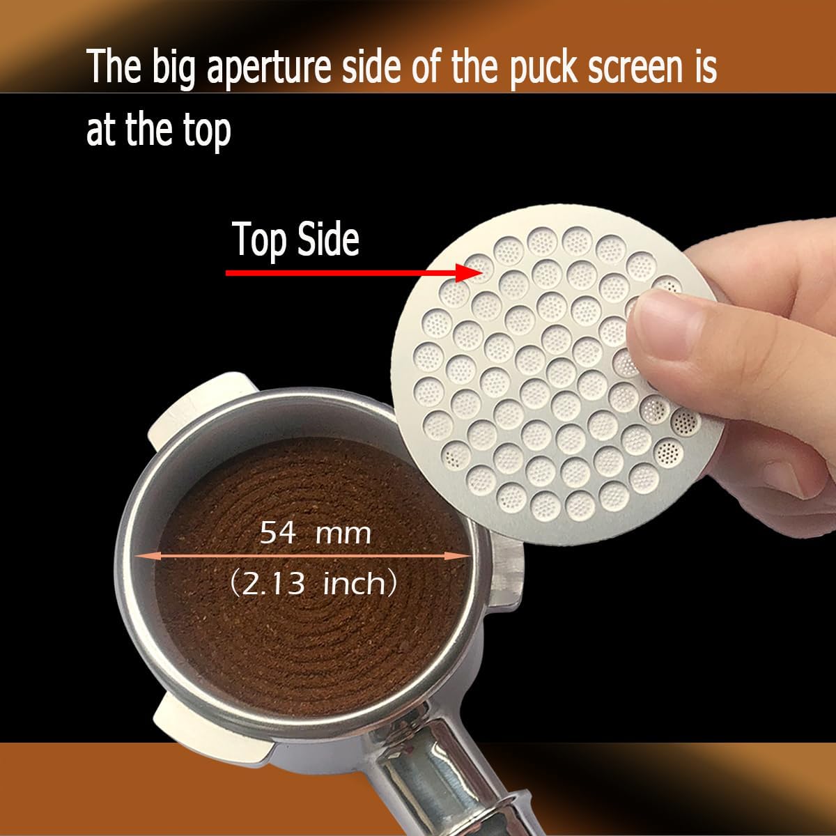 53.3mm Espresso Puck Screen-Food-Grade 316 Stainless Steel, 0.8mm Thickness, Reusable Filter for Espresso Portafilter-Compatible with Puck Screen 54mm Breville & Breville Coffee Accessories