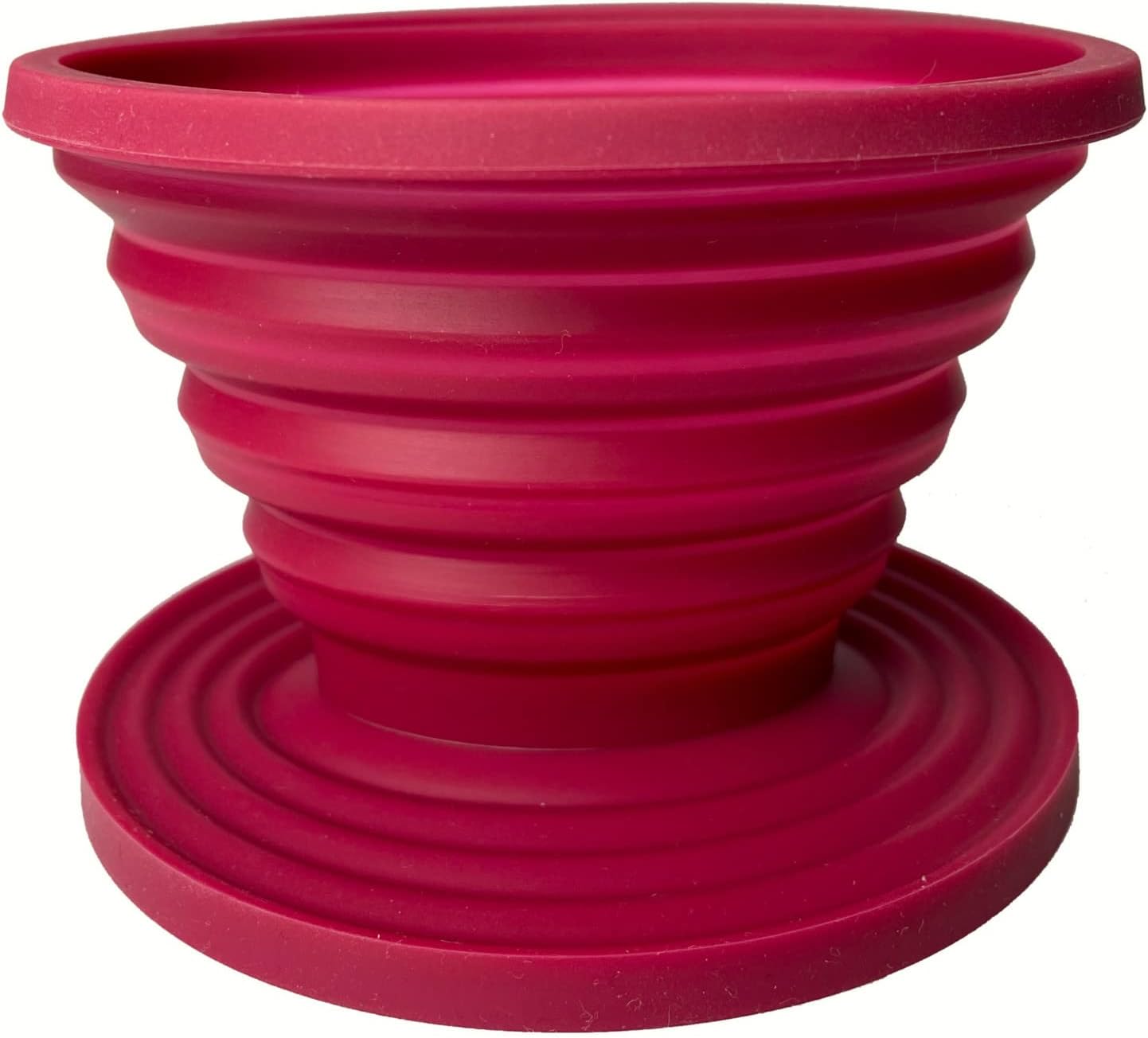 2 Pieces Attsky Collapsible Pour Over Coffee Dripper for Camp Coffee, Reusable Silicone Coffee Filter Holder for Camping Red