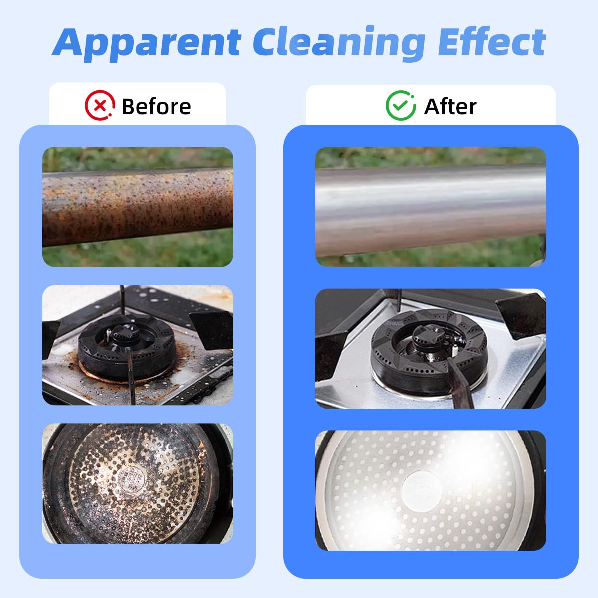 7 PCS Wire Brush Set, Brass Wire Brush and Stiff Bristle Metal Brush with Handle, Heavy Duty Stainless Steel Wire Brushes for Cleaning Rust, Paint Removal, Grill, Welding Slag