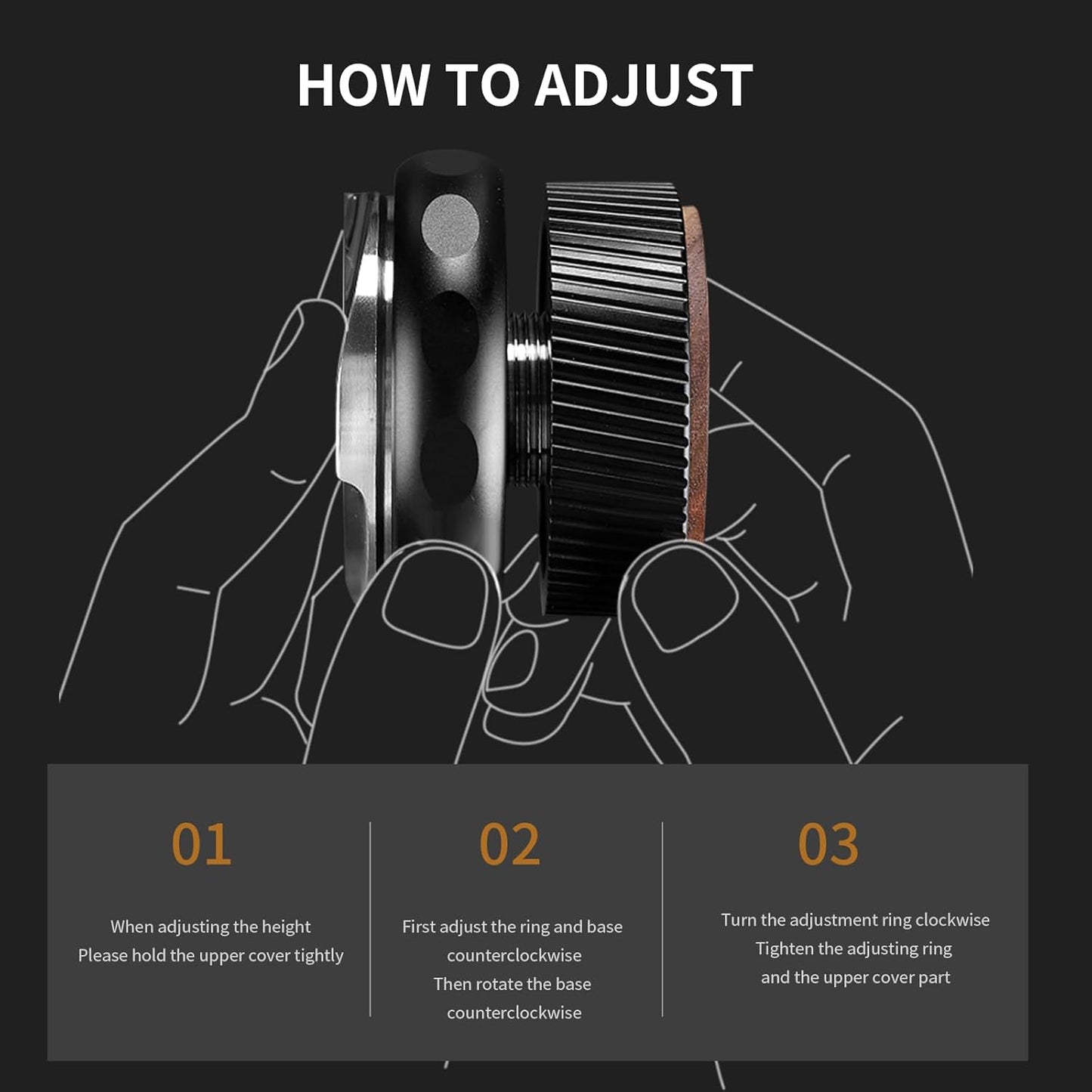 Bincoo 51mm Espresso Distribution Tool,Adjustable Depth Coffee Distribution-Espresso Coffee Leveler Tool for Bottomless Portafilter-Barista Espresso Accessories (51MM)