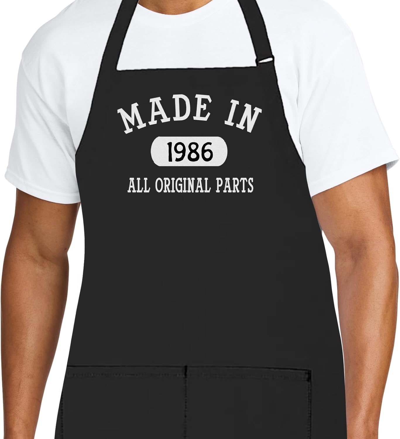 Personalized Chef Apron for Men, Custom Embroidered Design, Professional Kitchen Cooking BBQ Grilling for Dad, Decorated in USA