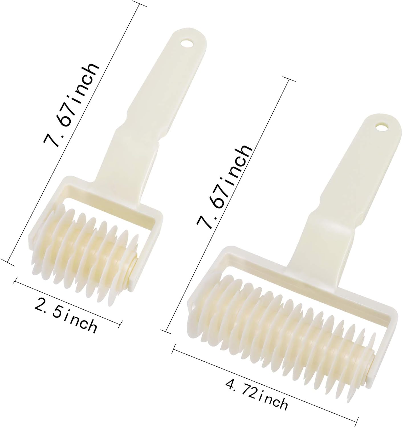 Lamoutor 2Pcs Lattice Roller Cutter Pastry Cutter Roller DIY Baking Tool for Dought Cookie Pie Pizza Bread Pastry