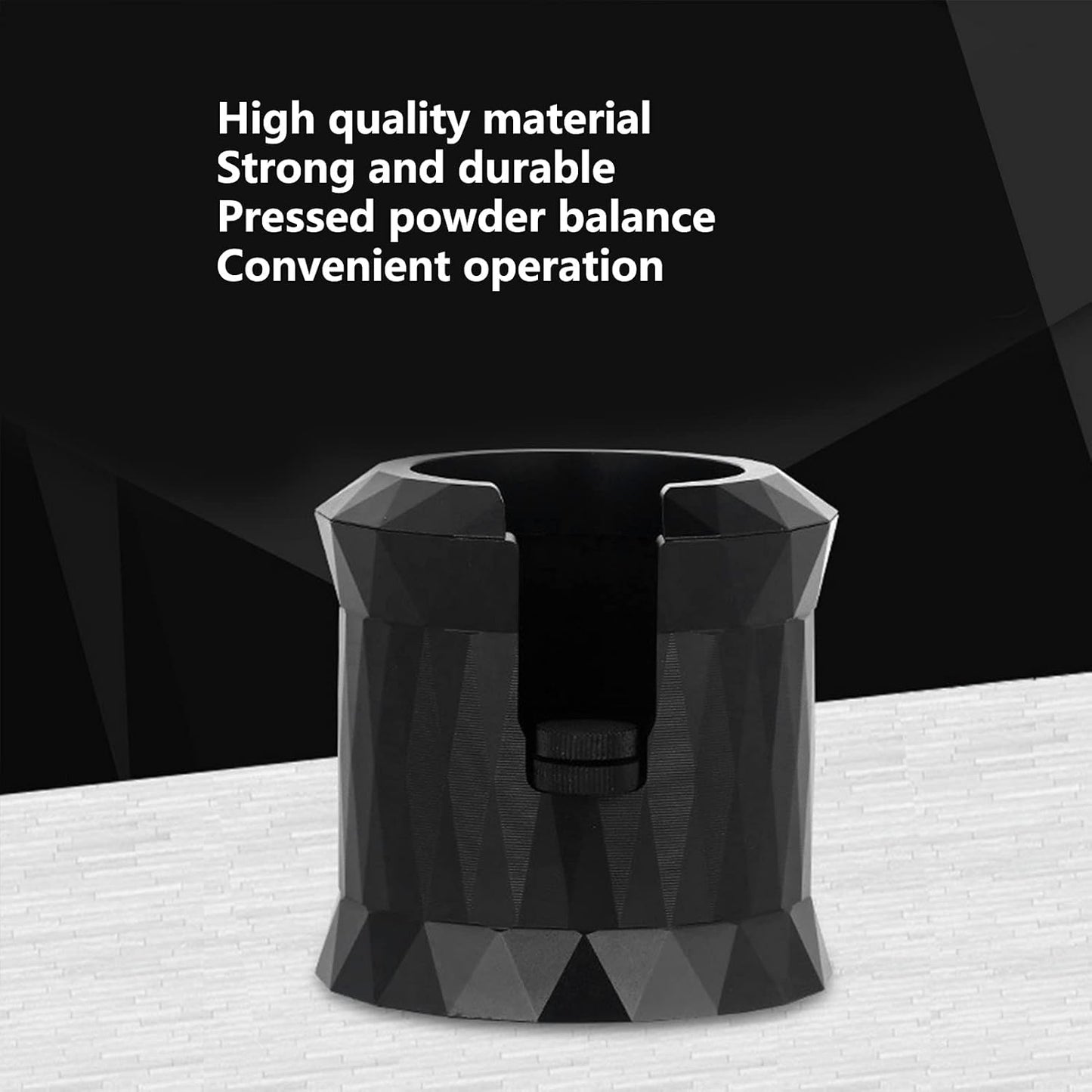 Coffee Portafilter Holder, Aluminum Alloy Coffee Tamper Stand Portafilter Stand Base for Coffee Machine (Matte Black)