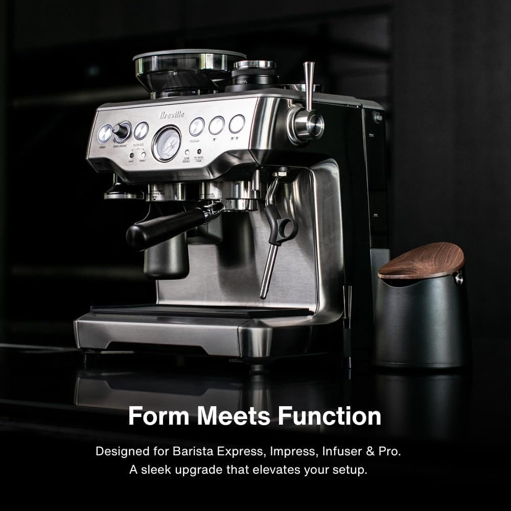 CREMA Coffee Products Replacement Steam Lever for Breville Espresso Machines |Ergonomic Stainless Steel Design|Compatible with Barista Express, Infuser, Barista Pro|Easy Grip|Black/Silver Finish