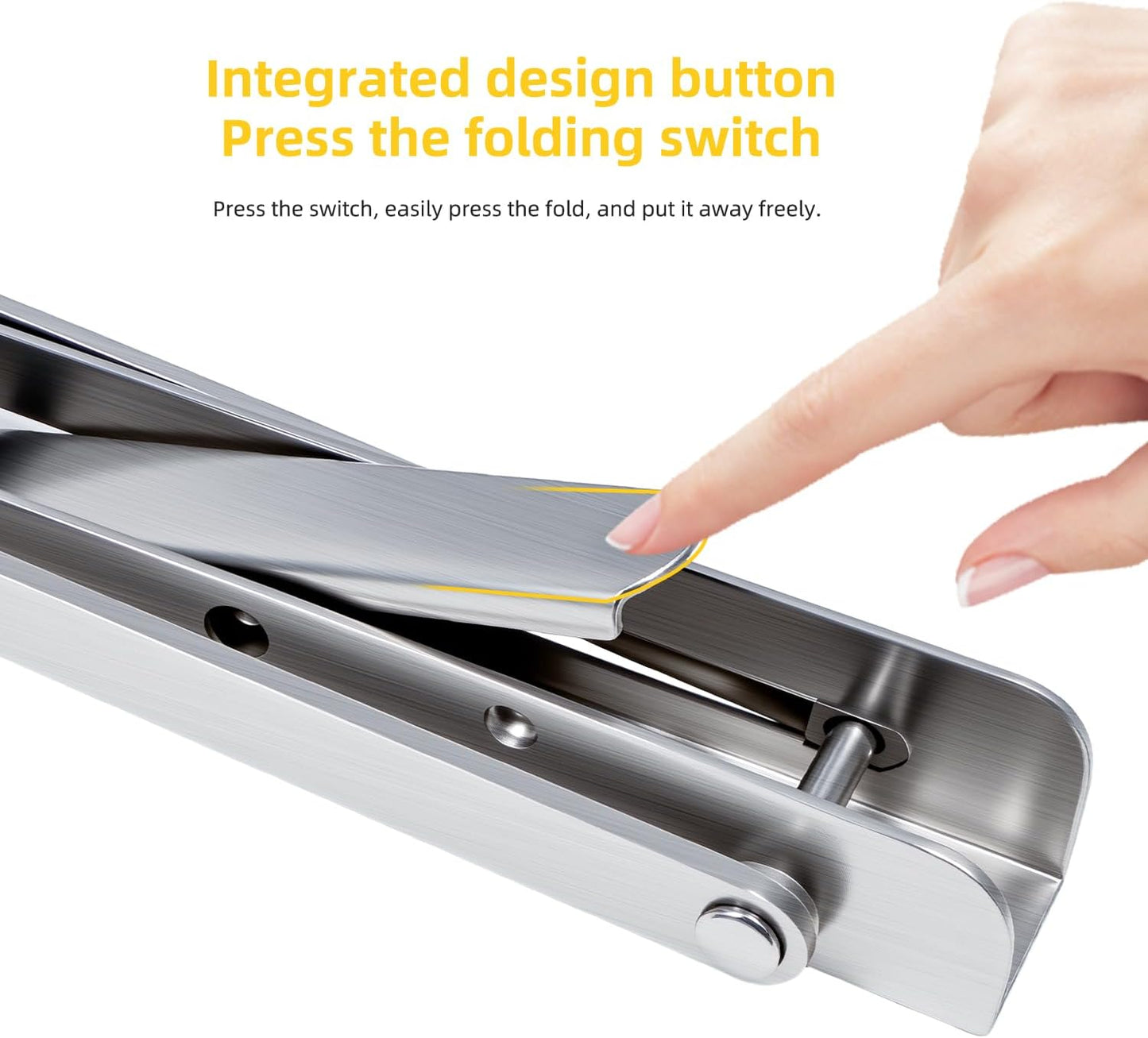 Folding Shelf Brackets Heavy Duty Stainless Steel – Wall Mounted Collapsible Table Bracket for DIY Workbench, RV Countertop, Kitchen Folding Desk 2 Pack