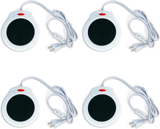 Home&Office Desktop Electric Mug Warmer-Coffee/Tea/Cocoa/Soup-Scented Candles Gift for Winter 4pcs(White)