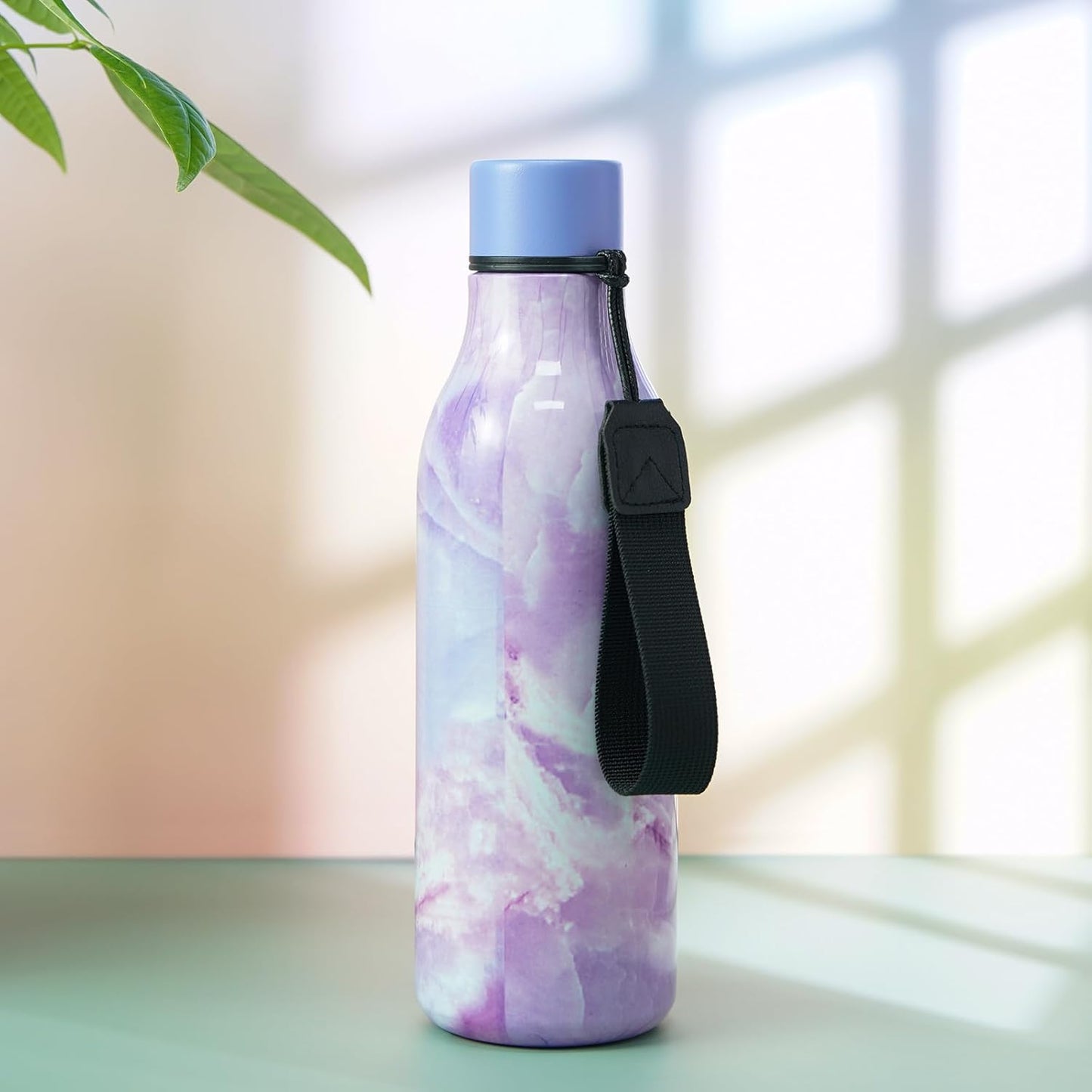 BJPKPK Insulated Water Bottles, 25 oz Stainless Steel Metal Water Bottle with Strap, BPA Free Leak Proof Thermos, Mugs, Flasks, Reusable Water Bottle for Sports & Travel, Dawn