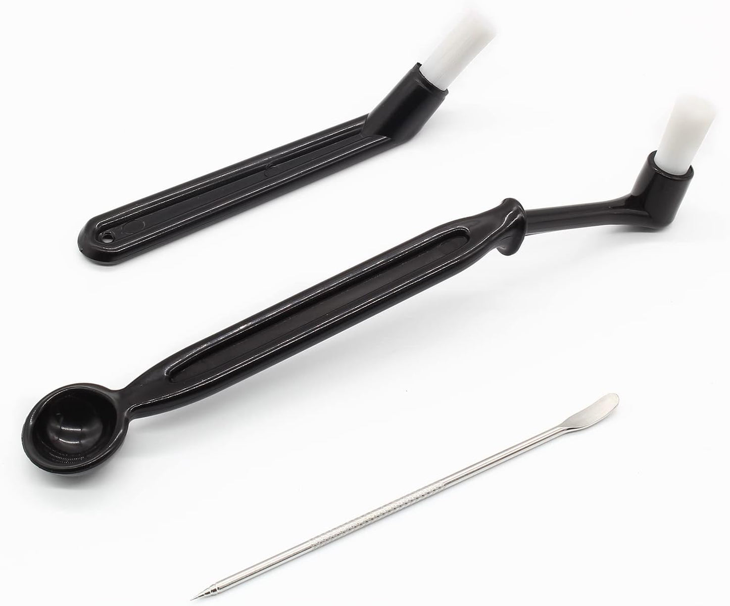 Coffee Machine Cleaning Brush, Nylon Espresso Machine Brush Coffee Cleaning Tool Set with Spoon for Espresso Machine Group Head, Pack of 3