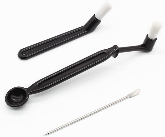 Coffee Machine Cleaning Brush, Nylon Espresso Machine Brush Coffee Cleaning Tool Set with Spoon for Espresso Machine Group Head, Pack of 3