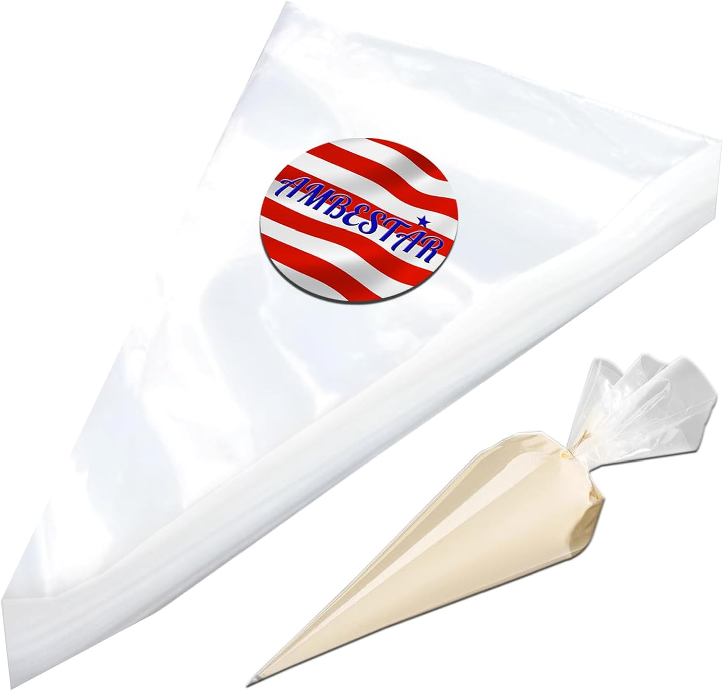 22 Inch Pastry Bags Disposable, 100 Pcs Thick Long Piping Decorating Bags for Frosting, Royal Icing, Professional Cupcake Cake Supplies for Baking and Decorating