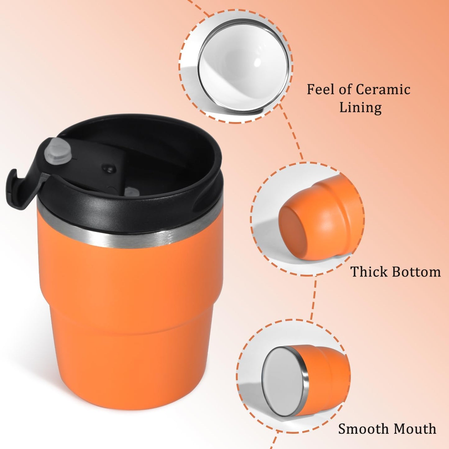 6oz Espresso Cups, Insulated Espresso Cups Set of 2, Expresso Shots Cup, Stainless Steel Shot Glasses for Coffee, Portable Espresso Travel Mug for Camping