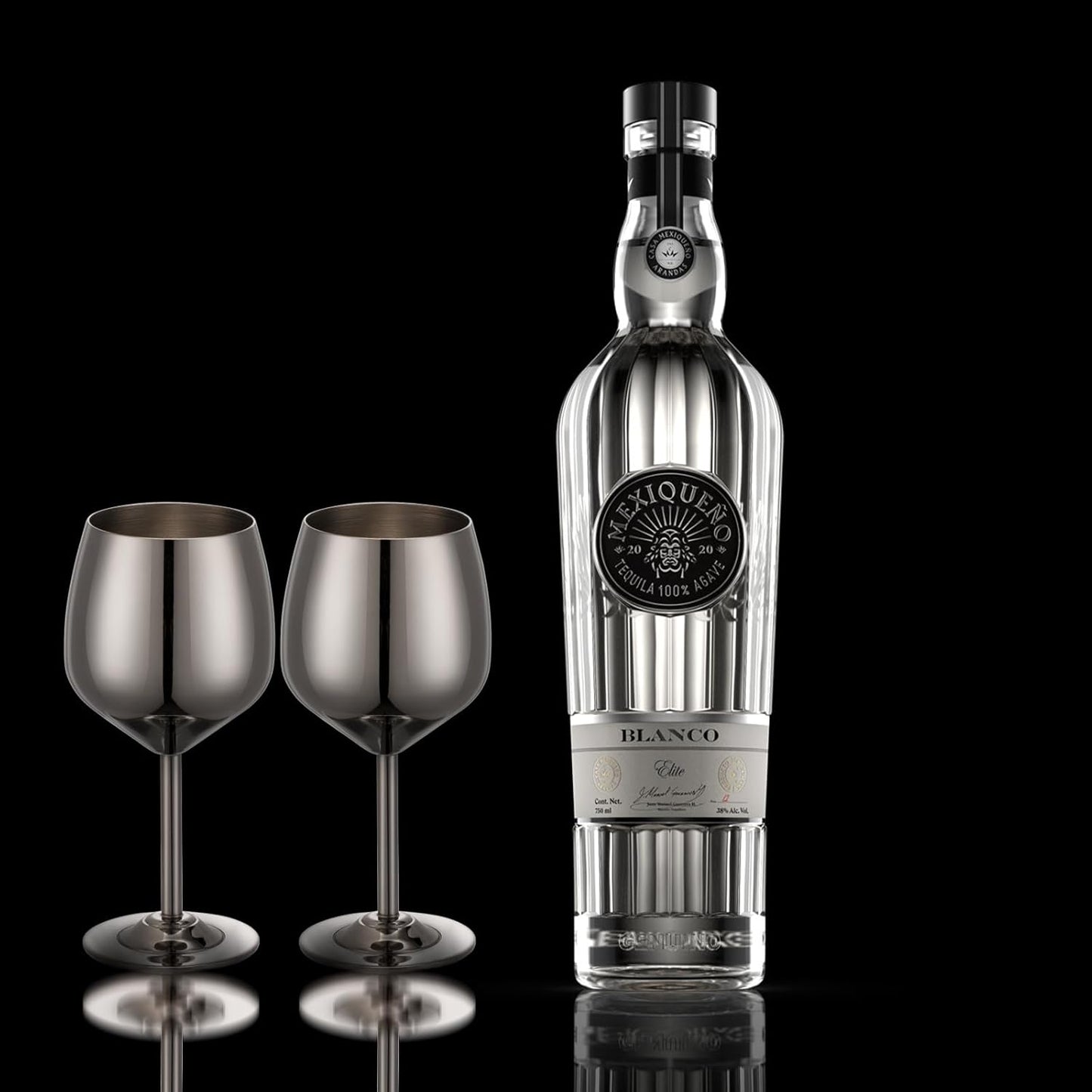 2 oz Shot Glasses, Stainless Steel Shot Glasses, Mini Wine Glass Perfect for Tasting Brandy,Suitable for family dinner party, party supplies, bar tools, gifts(set of 2) (Black)