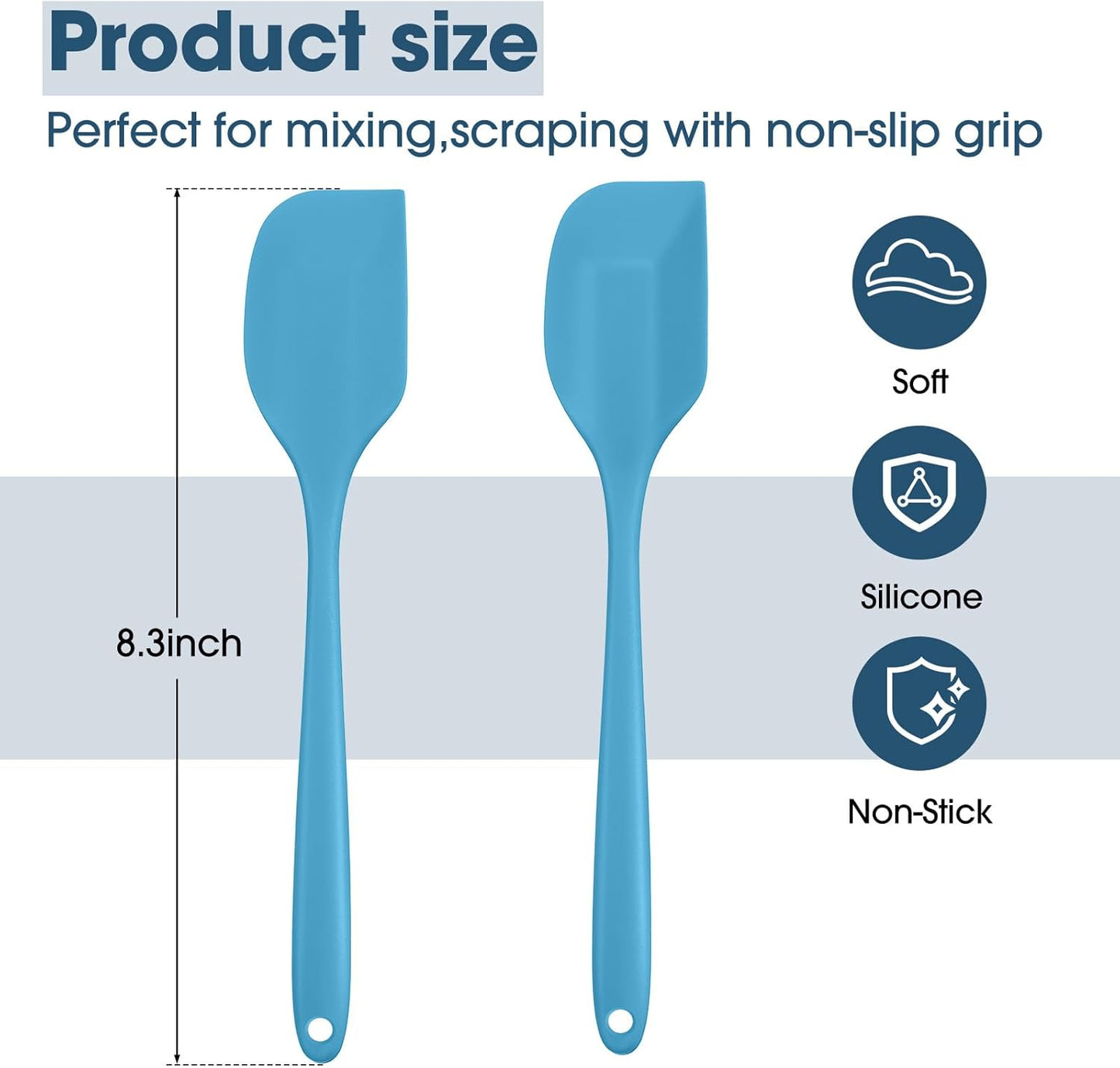 Irenare 84 Pcs Mini Silicone Spatulas Bulk 8.3 Inch Heat Resistant Scrapers Rubber Spatulas Seamless Design Non Stick Flexible for Kitchen Use Cooking Baking Mixing