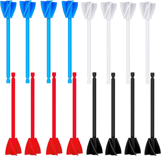 16 Pcs Epoxy Resin Mixer Paddles, Reusable Plastic Mixing Paddle Paint Stirrer for Drill, Multipurpose Helix Drill Mixer Attachment for Mixing Epoxy Resin Paint Silicone Molds, Works with Most Drills