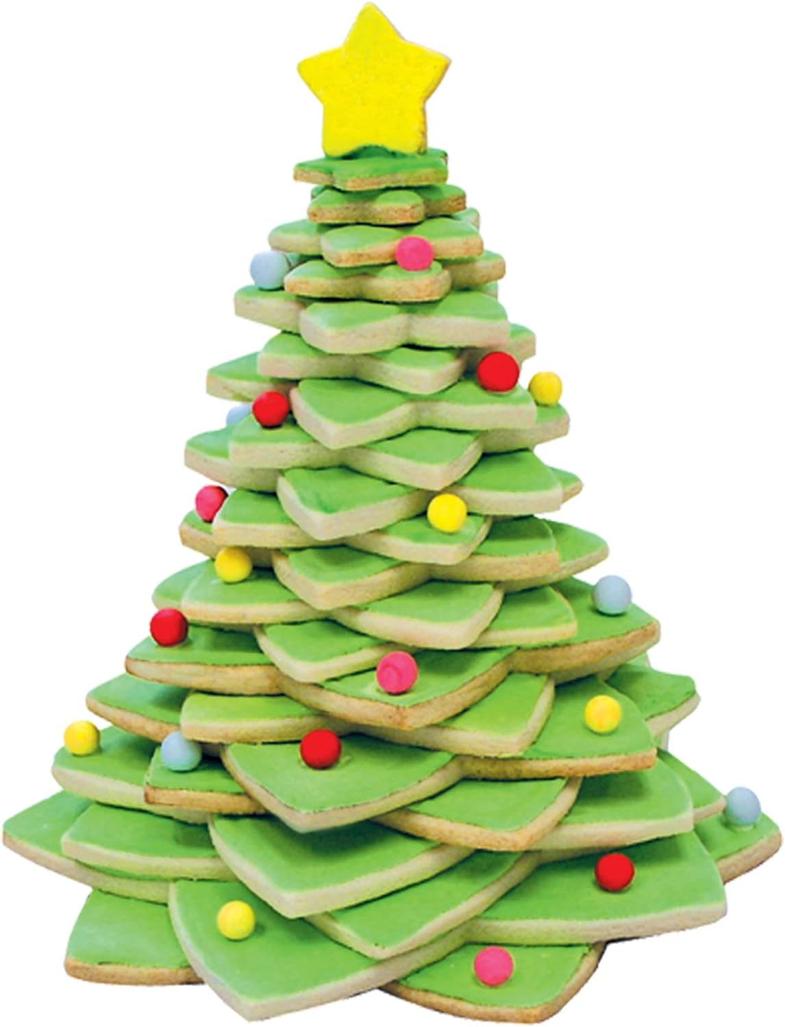 R&M International Star Tree Cookie Cutters to Make 3D Tree, 10-Piece Plastic Set